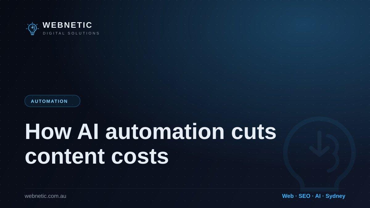 How AI automation cuts content costs — Webnetic blog