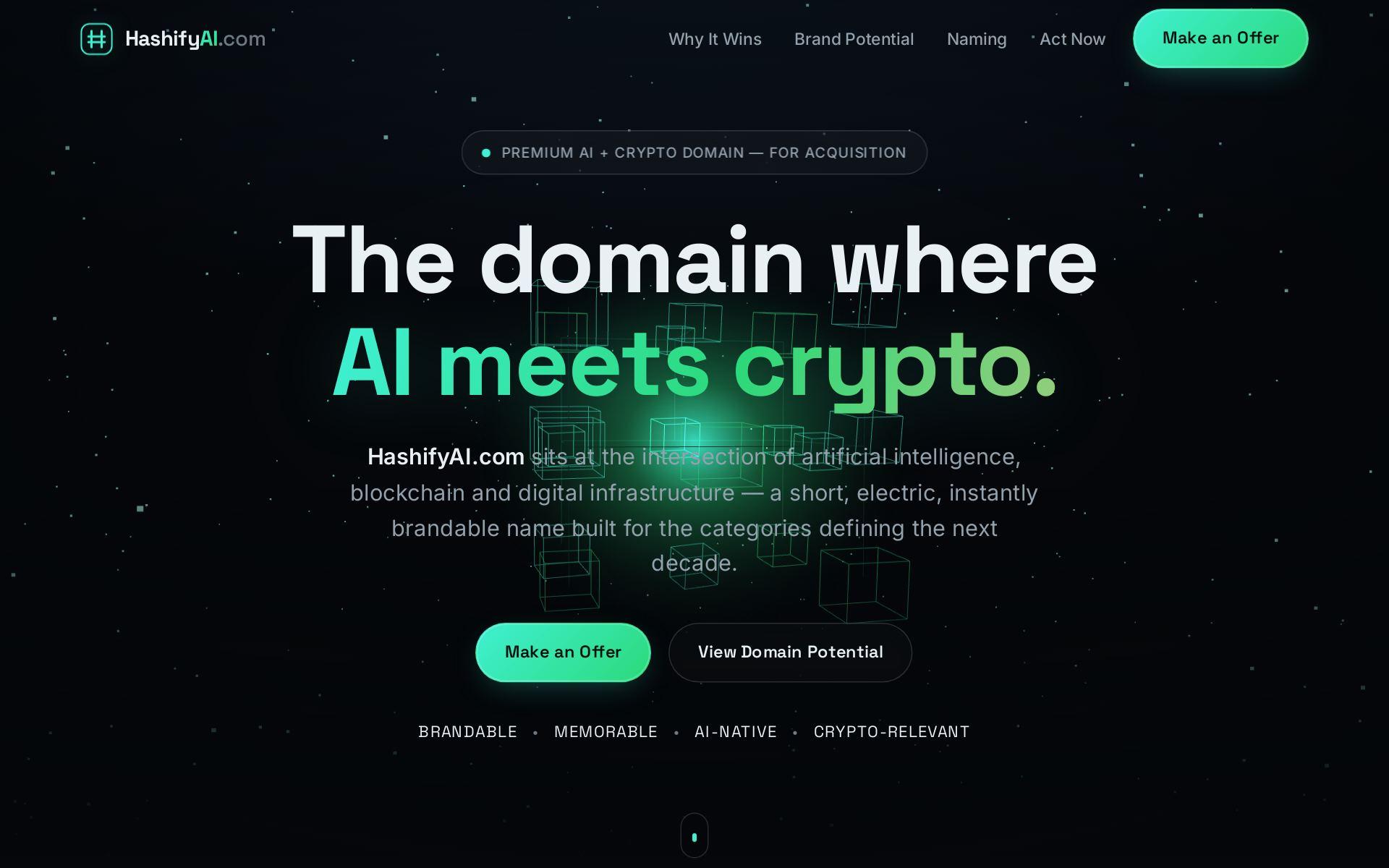 HashifyAI website homepage screenshot