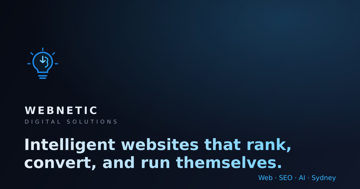 Webnetic Digital Solutions | Web Development, SEO & AI in Sydney